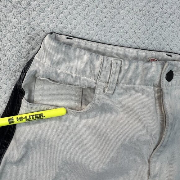 Vintage Guess Womens Jeans 1981 High Waisted Two Tone Black White Y2K Denim READ - Picture 14 of 16